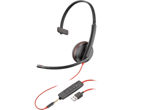 Poly Blackwire 3215 Monaural, USB-A Headset, (Bulk), Warranty 2-year -80S06A6
