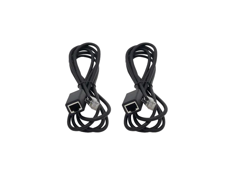 poly Two black cable extenders for microphones
