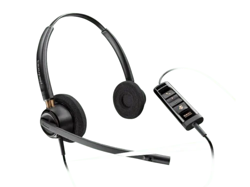 Poly EncorePro 525 Microsoft Teams Certified Stereo with USB-A Headset, (Black), Warranty 2-year -783R2AA.
