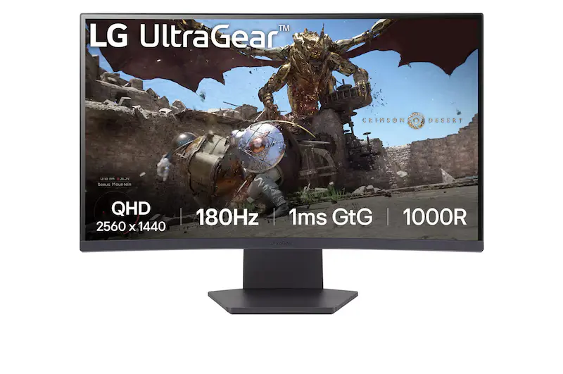 LG UltraGear 27" QHD 180Hz Curved Gaming Monitor -27GS60QC-B.AMAQ.