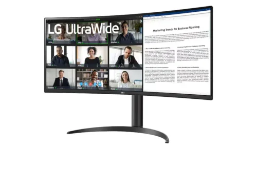 LG UltraWide 34" WQHD 100Hz Curved Monitor with 65W USB-C -34WR55QK-B.A MA.