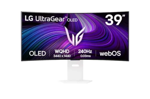 LG UltraGear™ 39" 240Hz OLED WQHD Curve d Smart Gaming Monitor, with USB-C & LAN, (Black) -39GX90SA-W.AMA.