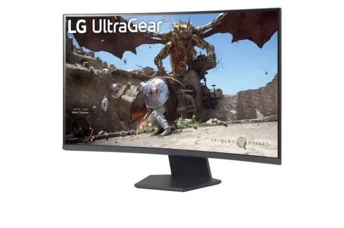 LG UltraGear 32" QHD 180Hz 1000R Curved Gaming Monitor, (Black) -32GS60QC-B.AMAQ.
