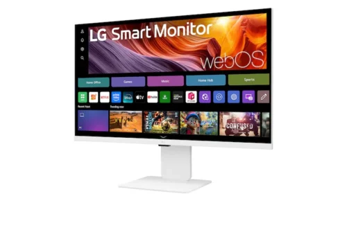 LG 32" 4K IPS Smart Monitor (2025) with Webcam & 90W USB-C, (White) -32U850SA-W.AMA.