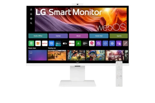 LG 32" 4K IPS Smart Monitor (2025) with Webcam & 90W USB-C, (White) -32U850SA-W.AMA.