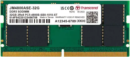 Transcend 32GB DDR5 4800MHz SO-DIMM RAM -TRANSCEND.