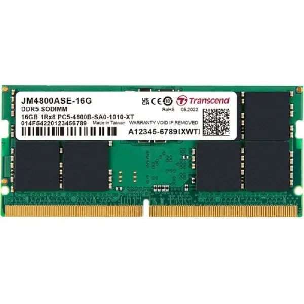 Transcend 16GB DDR5 4800MT/s Desktop RAM -TRANSCEND.