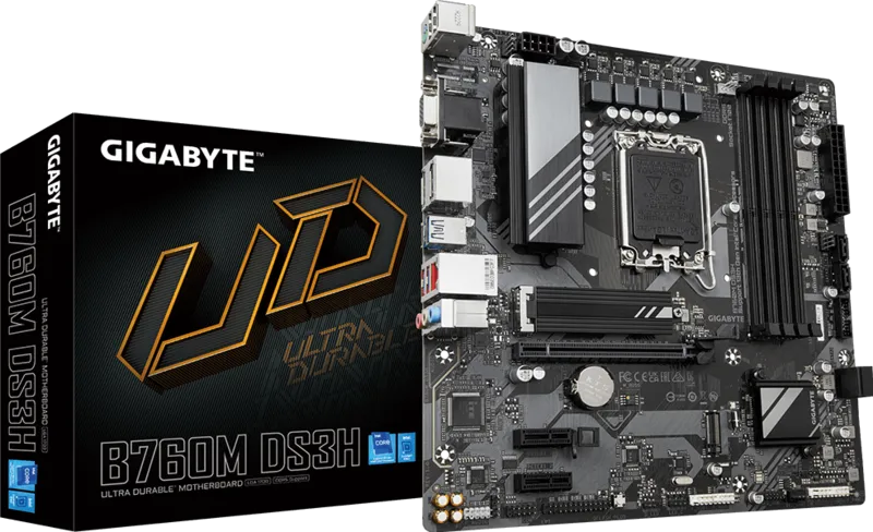 GIGABYTE B760M DS3H DDR5 Motherboard -GIGABYTE B760M DS3H.