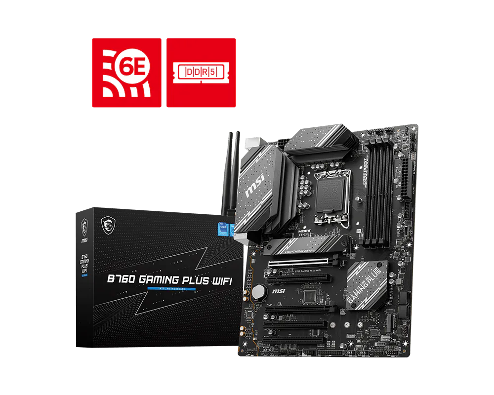 MSI B760 GAMING PLUS WIFI DDR5 Motherboard -MSI B760 GAMING PLUS WIFI.
